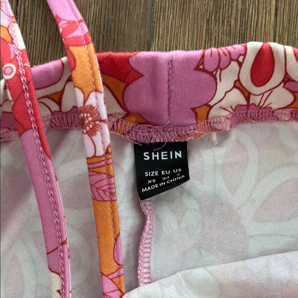 Pink Orange Floral Patterned Flare Pants - Picture 5 of 7